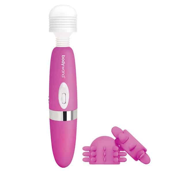 Bodywand Rechargeable Mini Massager With Attachments - Pink main image 1