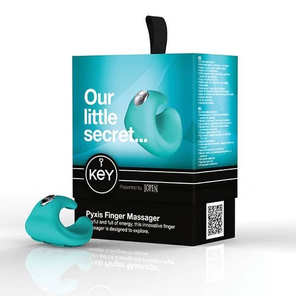 Key by Jopen Pyxis Finger Massager (Robin Egg Blue) Box