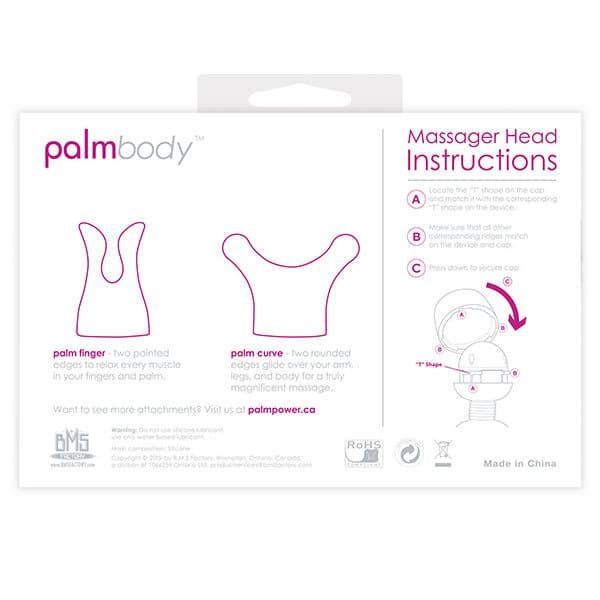 PalmPower PalmBody Massager Heads Instructions